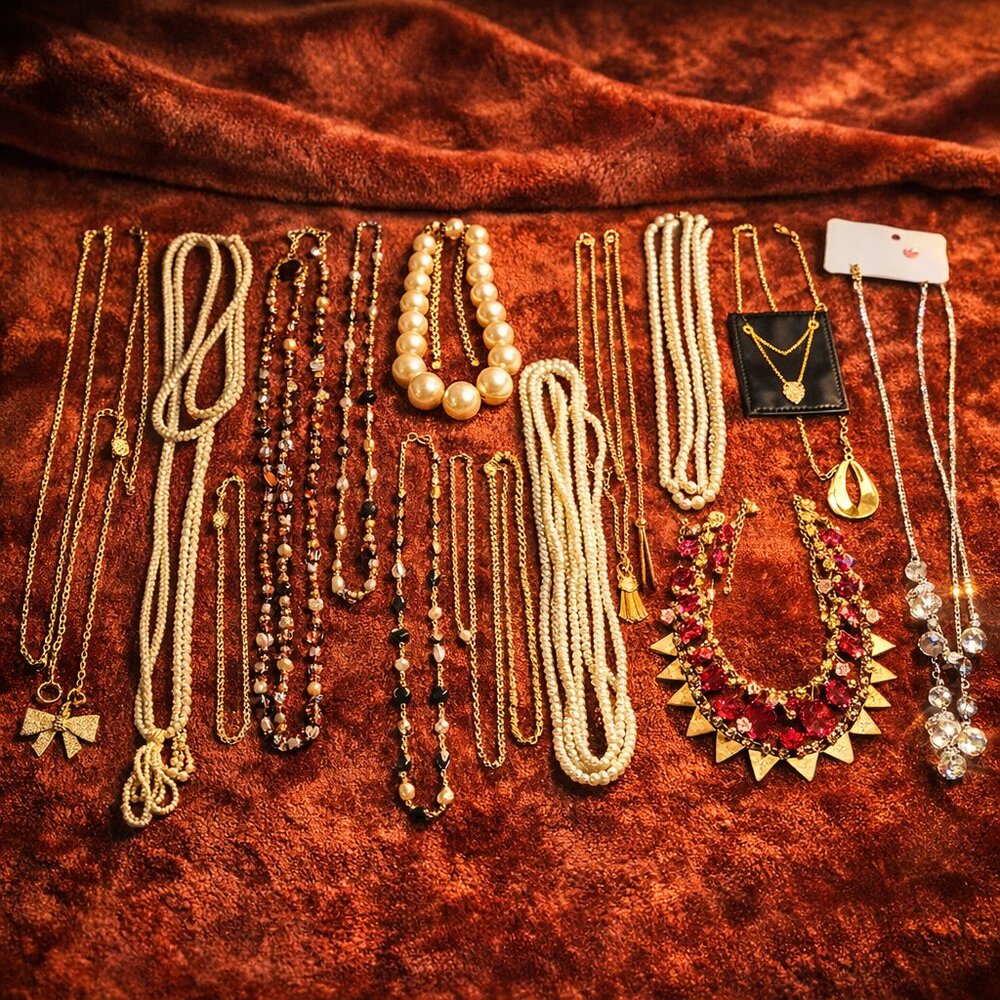 Large Jewelry Collection Statement Necklaces Brac… - image 2